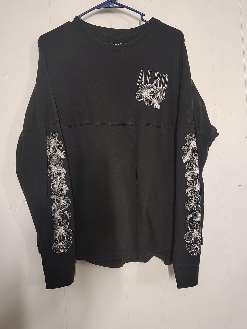 Aeropostale Blacck with White Text Long Sleeve
